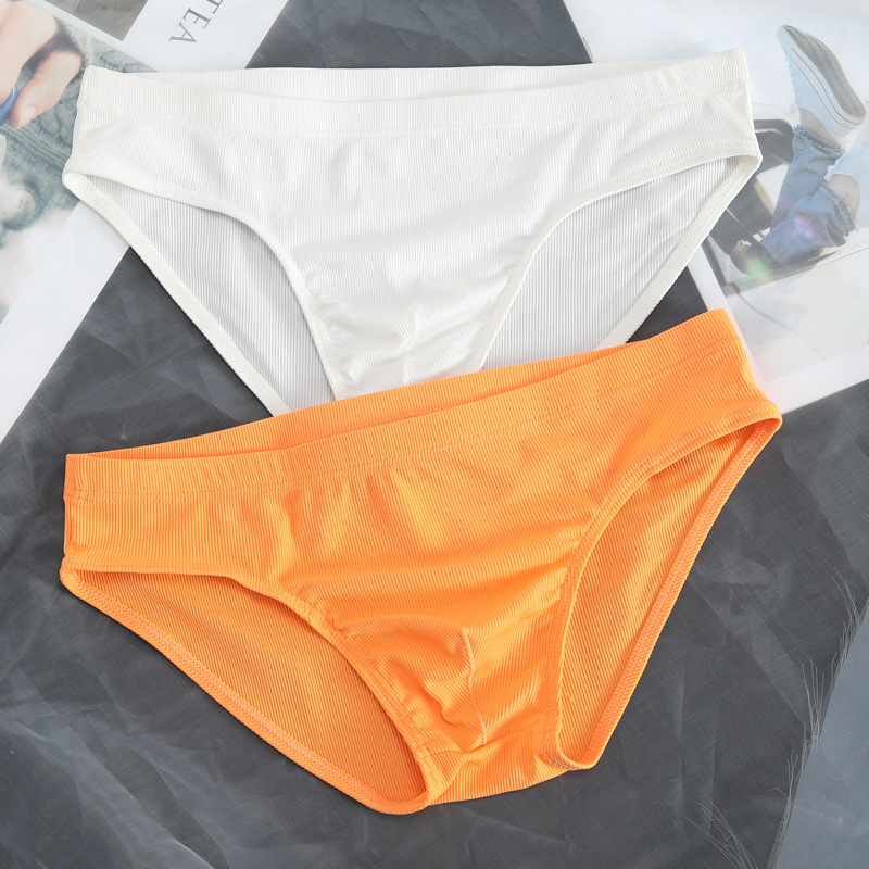 Men's Ice Silk Briefs Youth Soft Sexy High Elastic Summer Thin Comfortable Breathable Shorts Cross-border Underwear