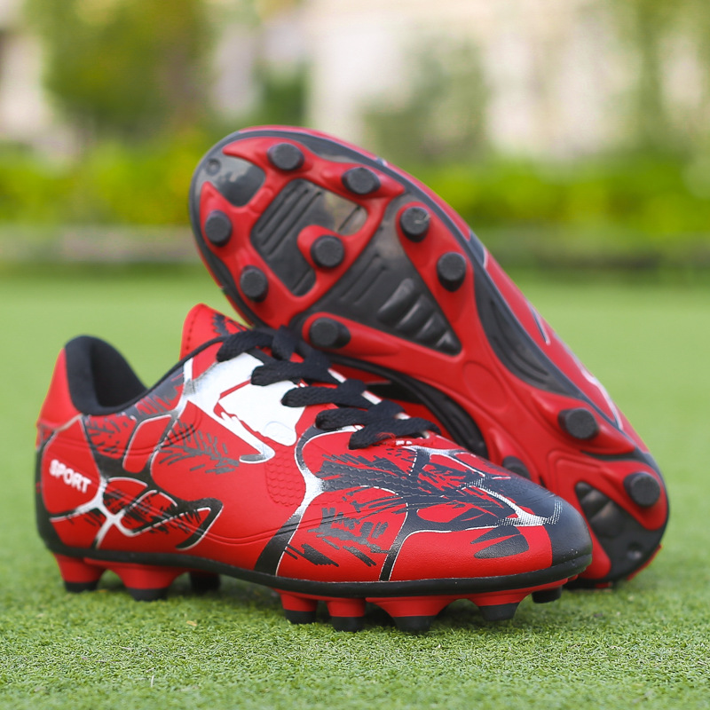 Cross-border adult football shoes men's and women's artificial grass anti-slip nail training shoes primary school students spike shoes wholesale