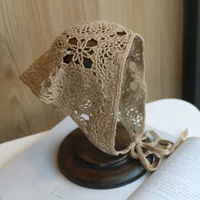Mu Ling Ретро Мори Художественный вязание крючком треугольный платок в стиле ретро, Универсальная повязка для волос для милых девушек, весна и осень
