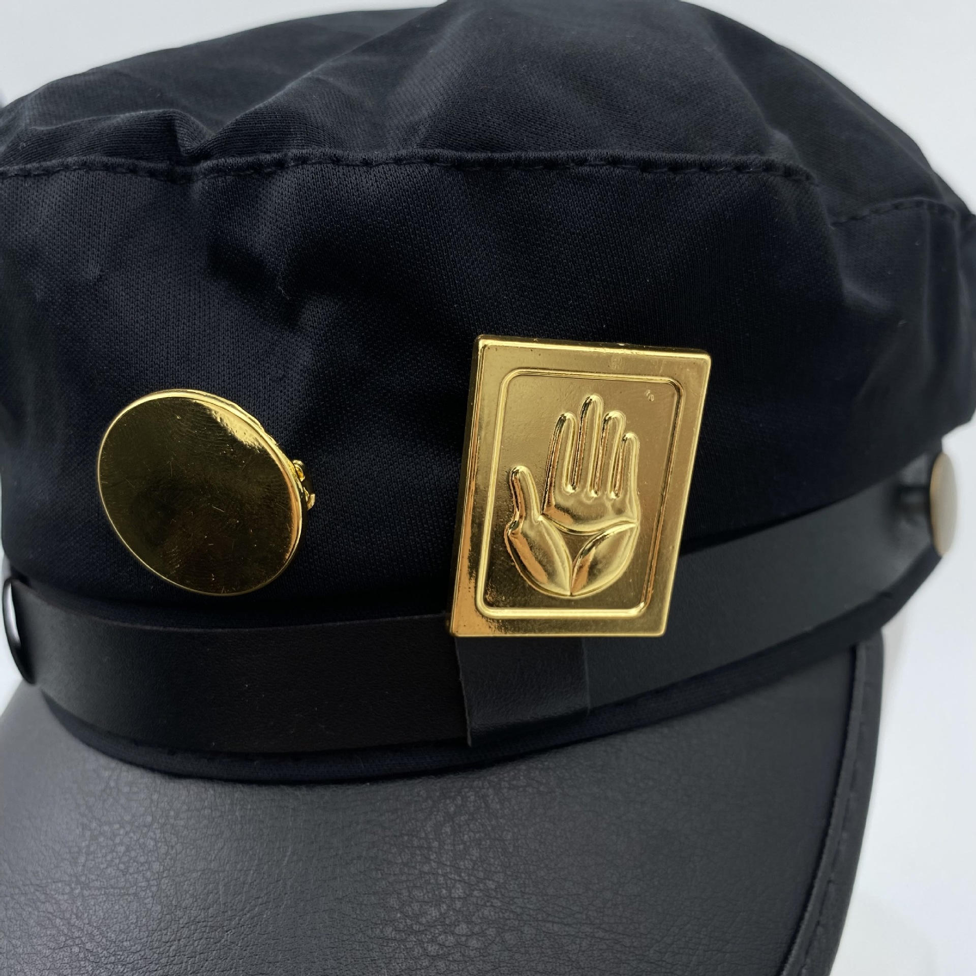 JoJo's Bizarre Adventure Jotaro Kujo Cosplay Hat Unisex Adult Metal Badge Hat