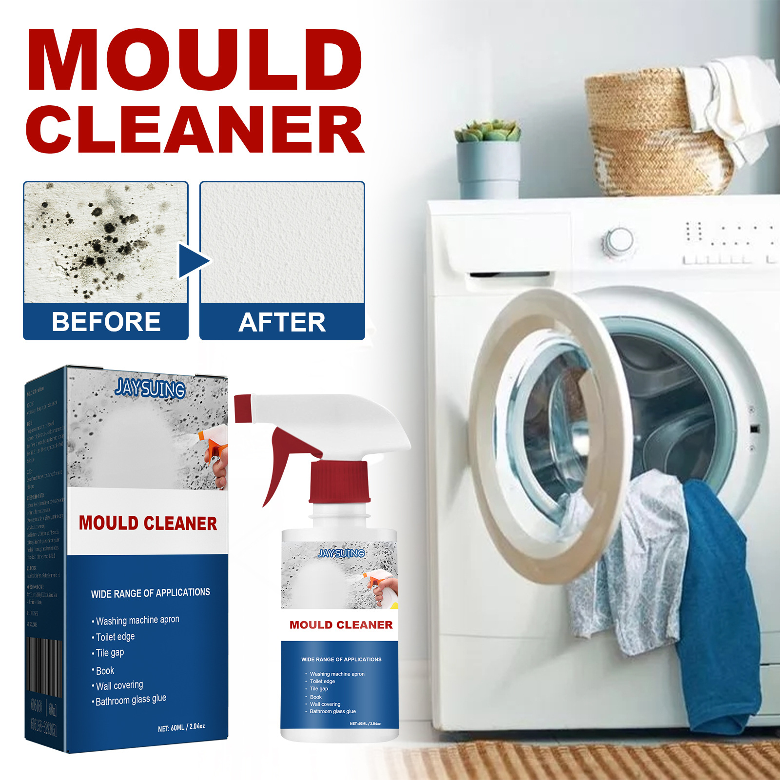 Jaysuing mildew removal spray ceiling bathroom tile wall decontamination mildew removal Multi-Effect cleaning spray