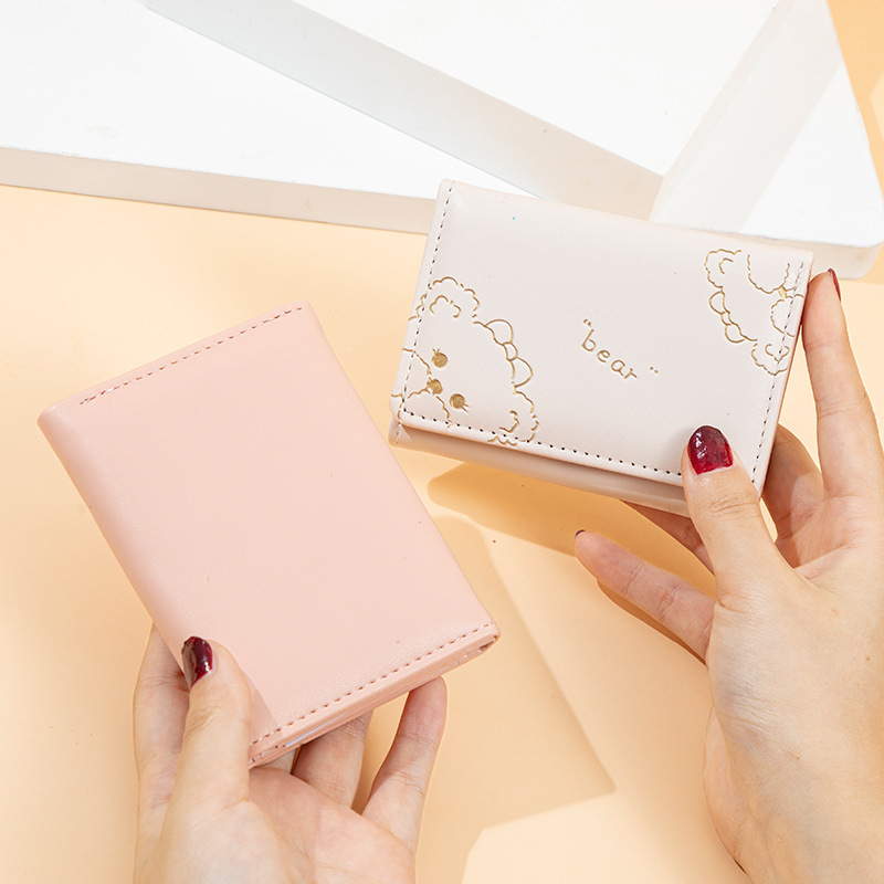 New Korean style three fold short women's wallet wholesale ins fashion folding wallet