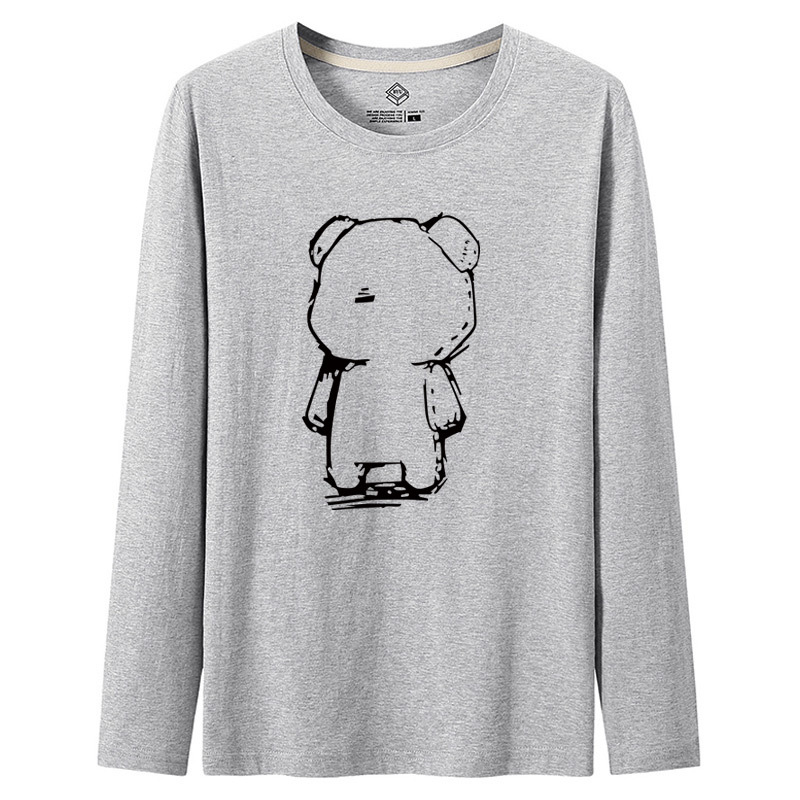 Autumn Long Sleeve T-shirt Spot Round Neck Straight Casual Youth Students Men's Cotton Men's Long Sleeve Men's T-shirt
