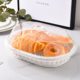 Factory Direct acrylic transparent cover rattan-like woven cake basket fruit basket dustproof food cover supermarket display basket