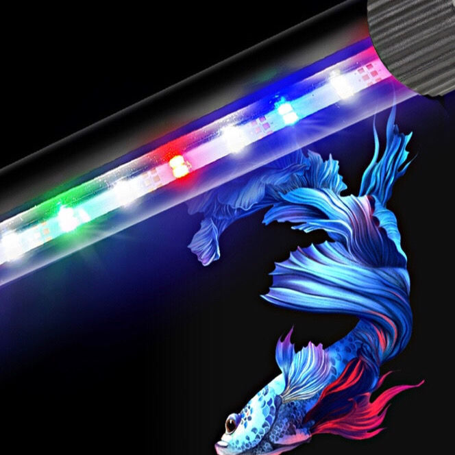 Fish tank lamp LED lamp aquarium lighting lamp super bright waterproof energy saving three color full spectrum brightening switch color changing lamp