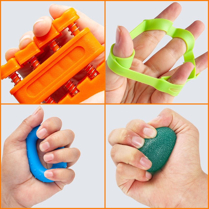 Counting grip 5-piece hand training silicone five-finger set grip ball grip ring piano key egg ball set