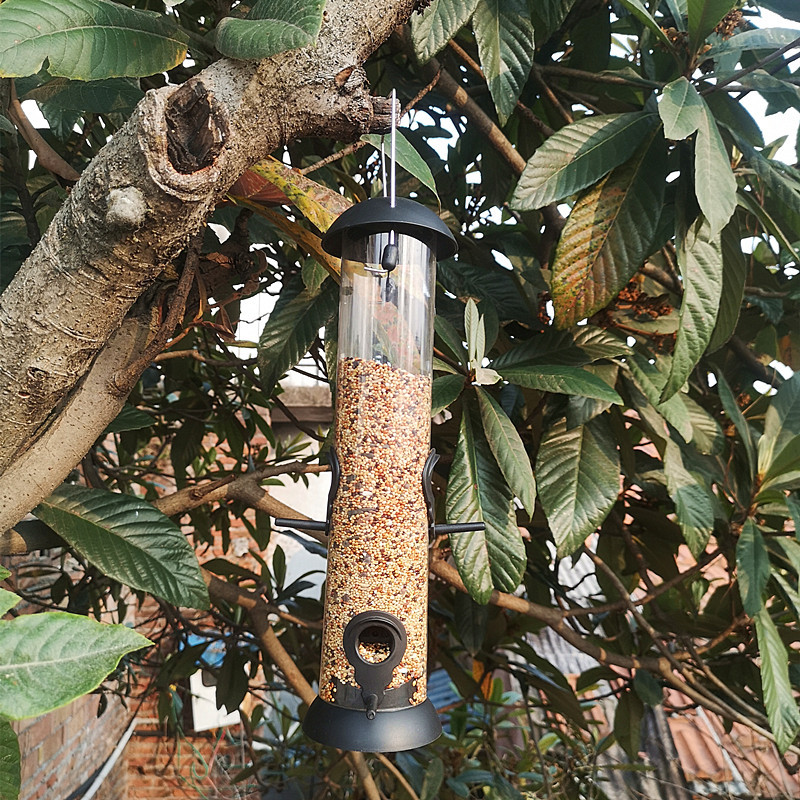 Outdoor Bird Feeder Hanging Feeder Removable Cleaning Windproof Automatic Bird Feeder