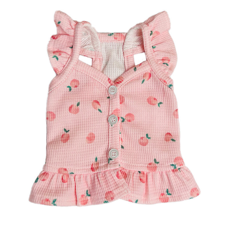 Factory direct supply pet clothes spring and summer new flying sleeve short skirt teddy bear puppy thin universal vest