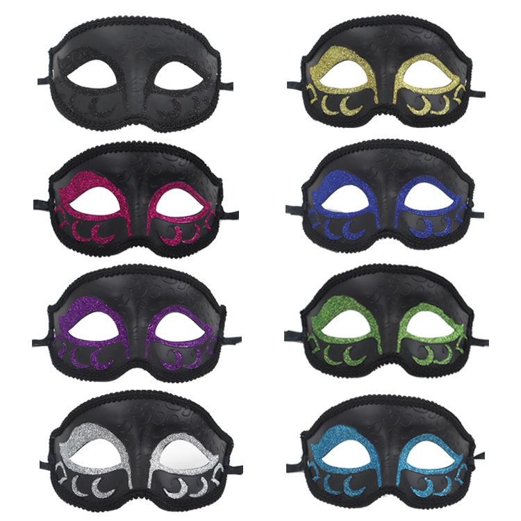 Cross-border exclusive Venice masquerade high-end plastic half face mask party men and women Halloween eye mask
