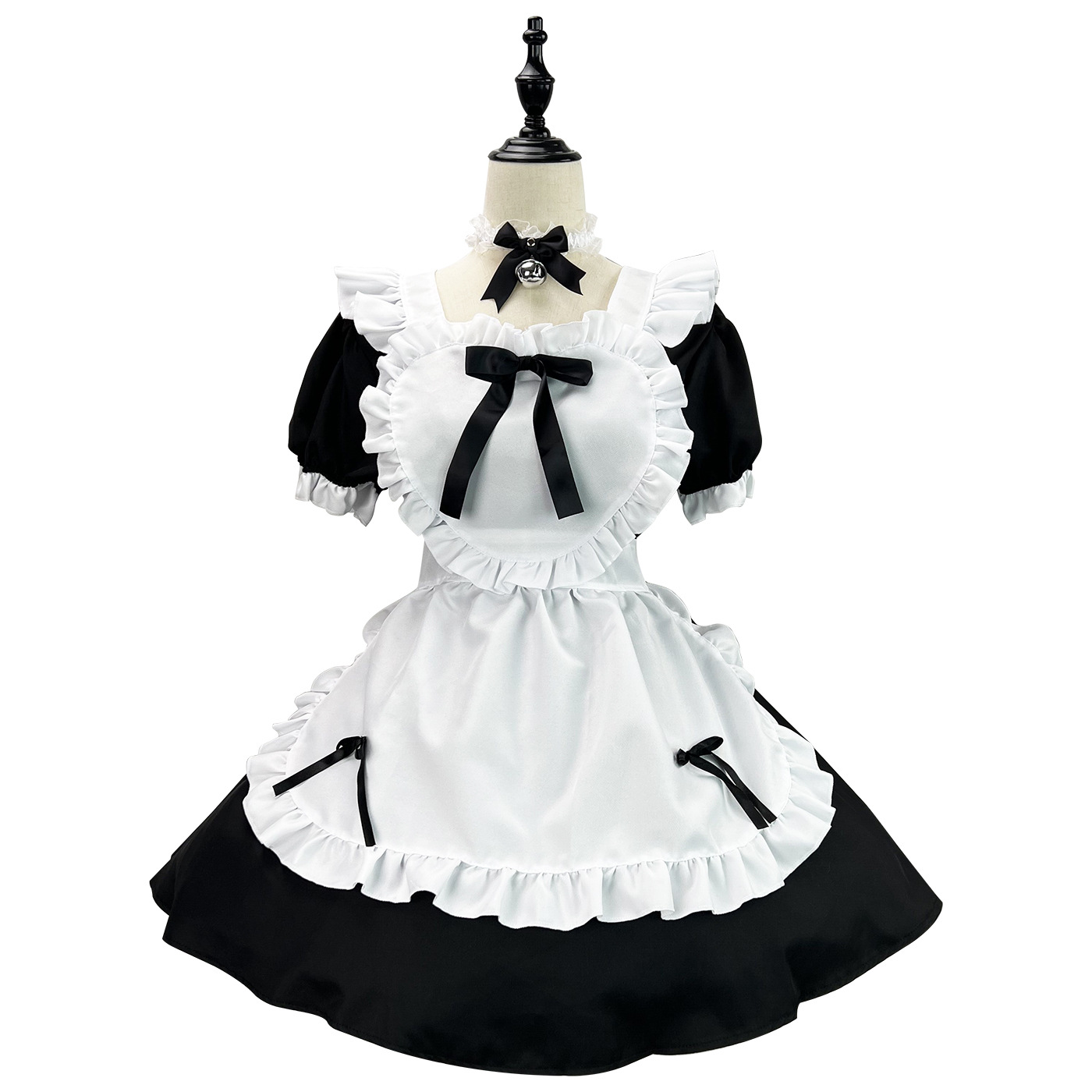 Japanese Black Classic Maid Dress Alice Soft Girl Lolita Maid Dress Cafe Dress