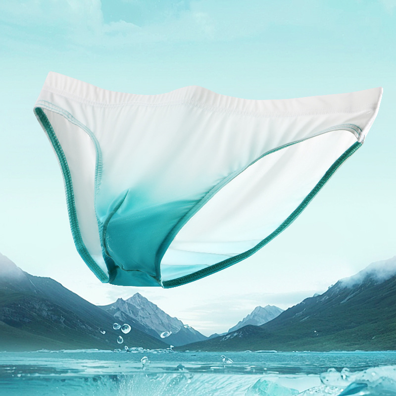 Wholesale foreign trade men's briefs one-piece underwear sexy low waist youth loose underwear gradient pants