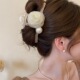 Rice White Rose Grab Clip