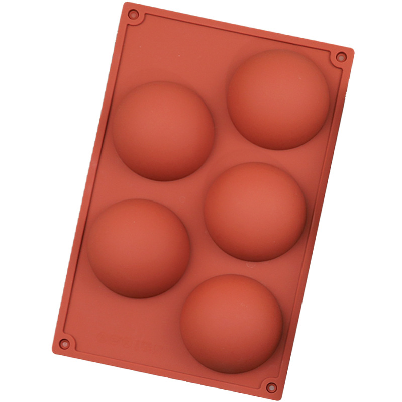 Jane beauty spot creative baking mold 5 even semicircle silicone cake biscuit mold cold handmade scented soap mold