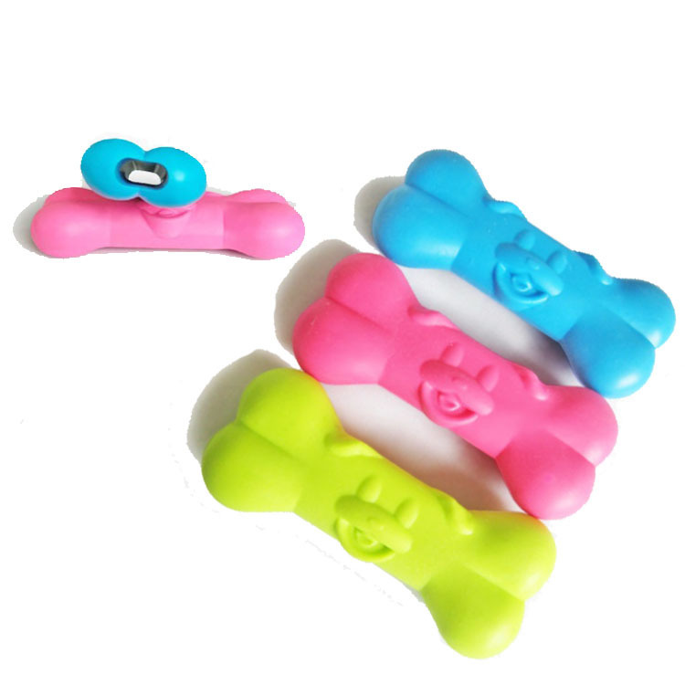 Factory wholesale pet toy TPR dog face bone molar dog training interactive relieving stuffy dog training dog bite-resistant dog toy
