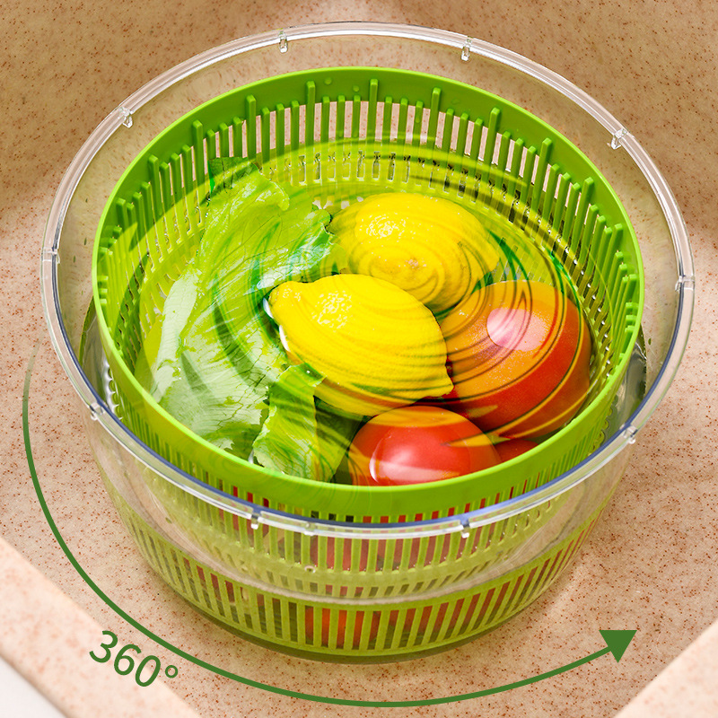 Zezhen vegetable dehydrator fruit drain basket drying machine hand-cranked kitchen creative manual salad vegetable washing basin