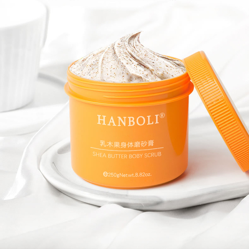 Han Boli Shea Fruit Body Scrub Softens Dead Skin Pimples Body Whitening Shower Gel Moisturizing and Moisturizing cnza