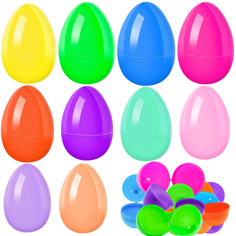 Easter eggshell color egg plastic opening decoration twisted egg color egg shell 4 * 6CM small eggshell plastic egg shell