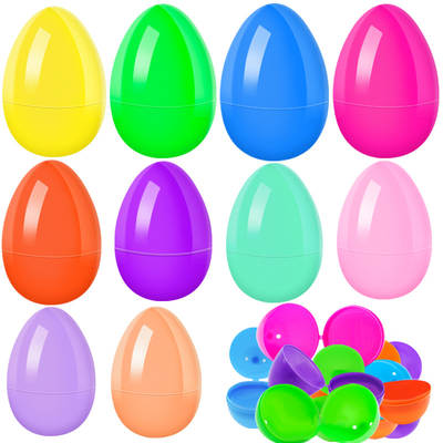 Easter eggshell color egg plastic opening decoration twisted egg color egg shell 4 * 6CM small eggshell plastic egg shell