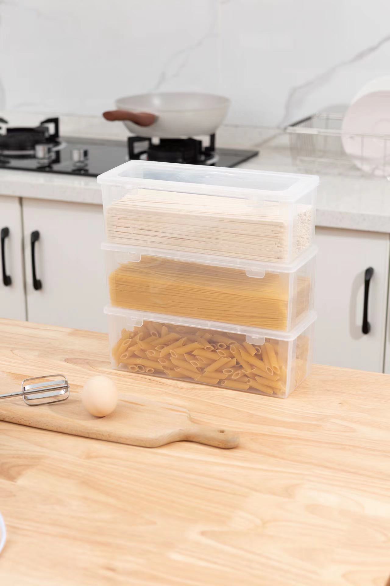 Large-capacity noodle storage box kitchen sealed noodle storage fresh-keeping box noodle box refrigerator storage box