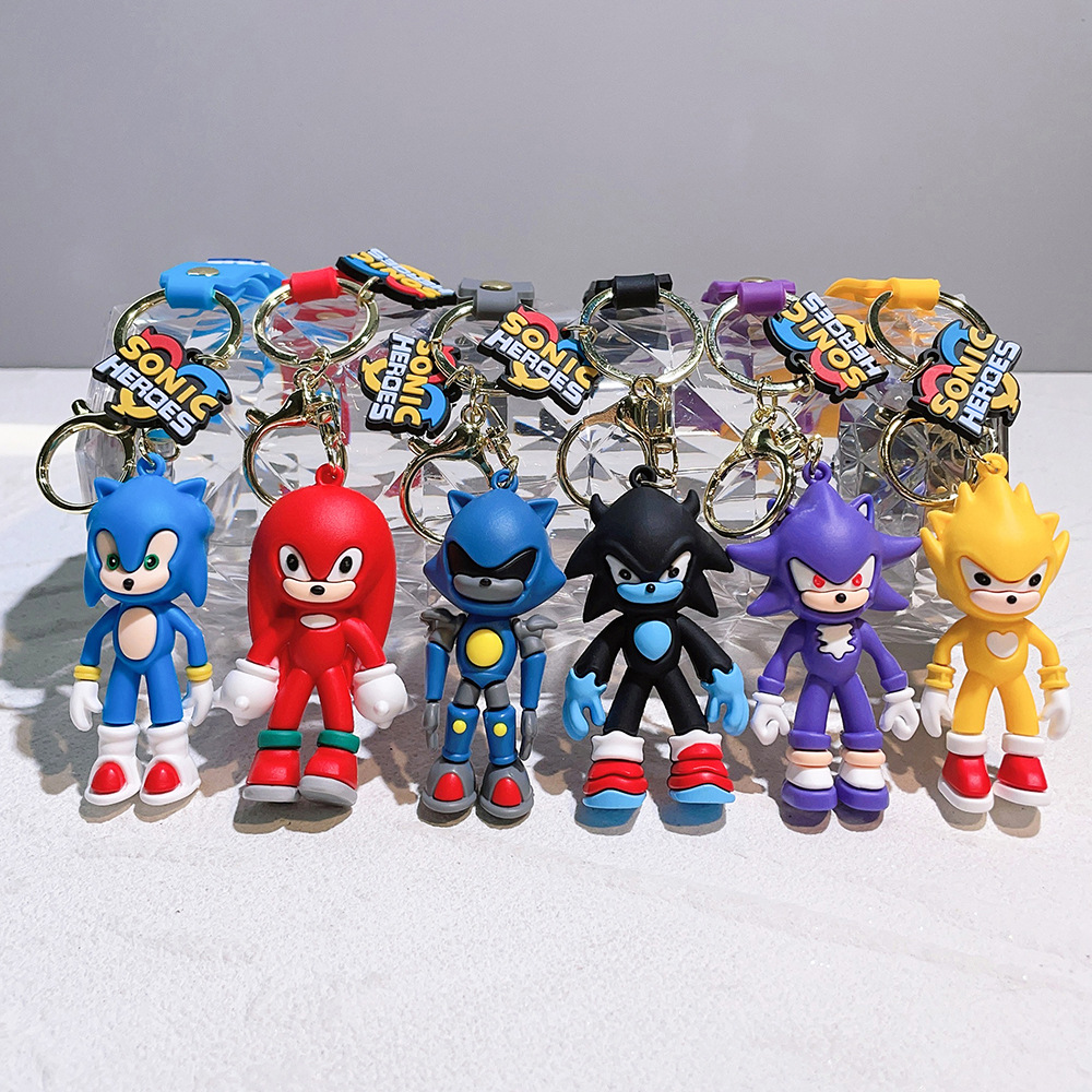 2025 new mouse Sonic key chain car cartoon key pendant doll bag pendant key chain