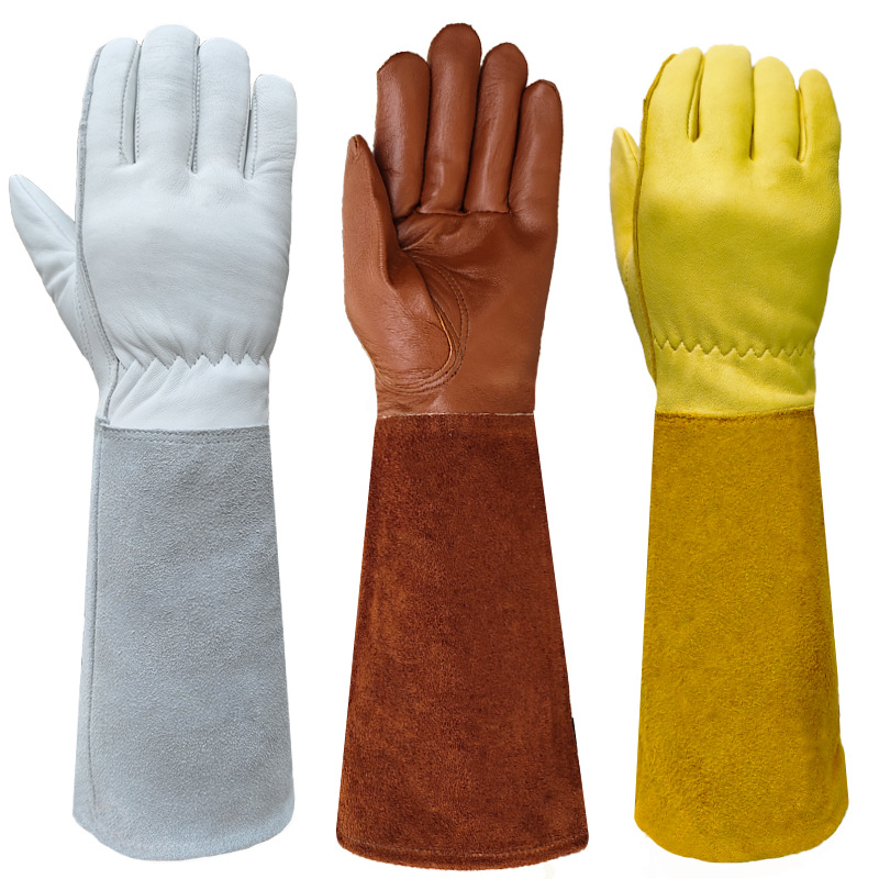 Cross-border garden gloves, anti-stab and anti-cut flower arranging special thickened labor protection gloves, wear-resistant protective gardening gloves, long style