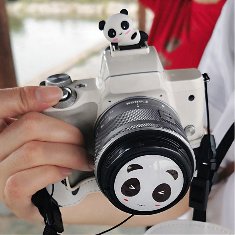 Panda camera hot boot cover hot boot protective cover cartoon for Fuji Lycra Canon Nikon SLR micro single universal
