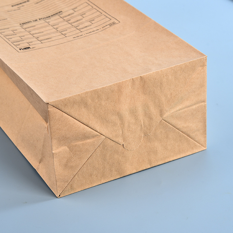 Chinese herbal medicine yellow Kraft paper bag disposable square bottom packing bag food baking bread bag gift bag wholesale