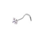 S-bar round white zirconium nose nail