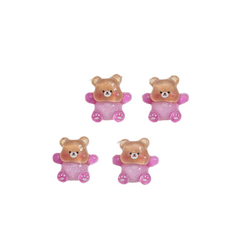 Foreign trade hot selling cartoon panda nail accessories cute bear diy accessories diamond patch bags shoes clothing rhinestone accessories