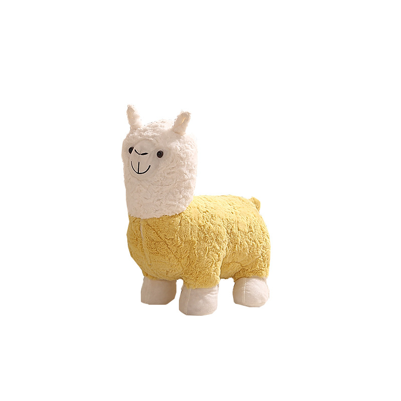 Alpaca Cartoon Seat Living Room Shoe Changing Stool Children's Sofa Casual Stool Birthday Gift Creative Cute Animal Stool