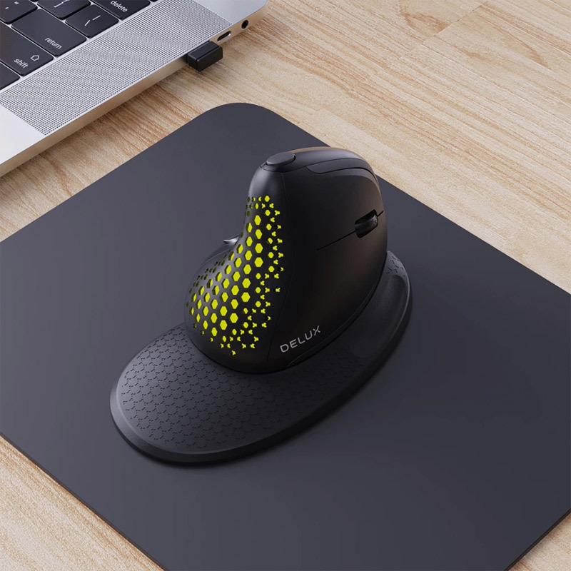 Colorful M618XSD thumb roller ergonomic three-mode Bluetooth charging grip vertical power display mouse