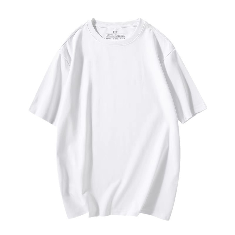 Also men's ice silk thin short-sleeved T-shirt men's summer cool solid color base shirt slip mercerized cotton T-shirt