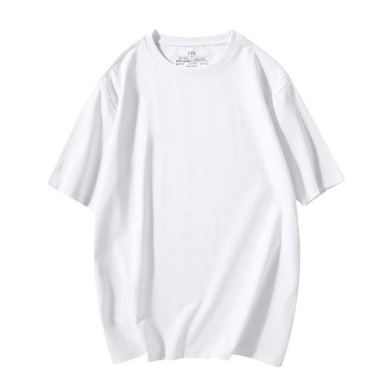 Also men's ice silk thin short-sleeved T-shirt men's summer cool solid color base shirt slip mercerized cotton T-shirt