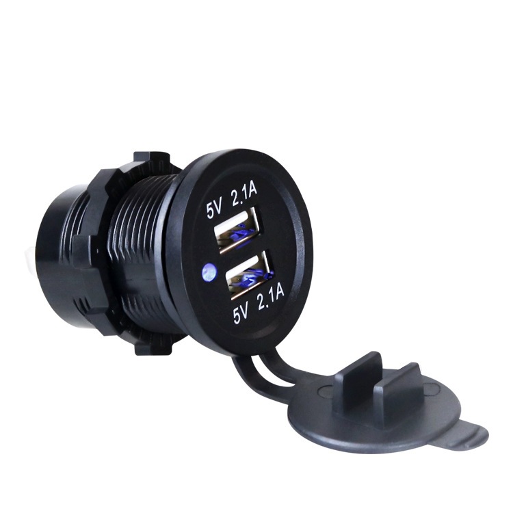 Motorcycle scooter car modification parts take electricity dual USB modification car charger USB car charger