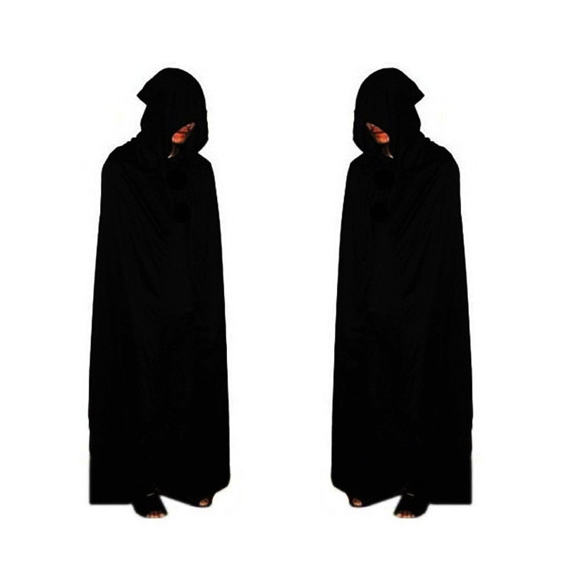 Halloween Party adult death black cloak Cape skull face towel gloves Halloween costume props set