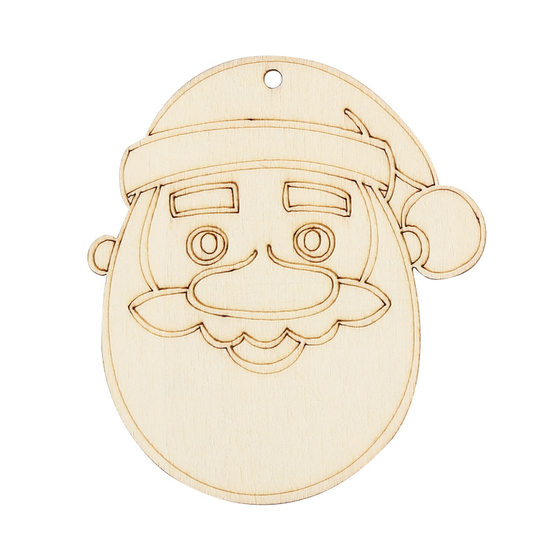 christmas decoration wooden pendant diy hand painted graffiti wood chip laser cut blank board christmas tree decoration