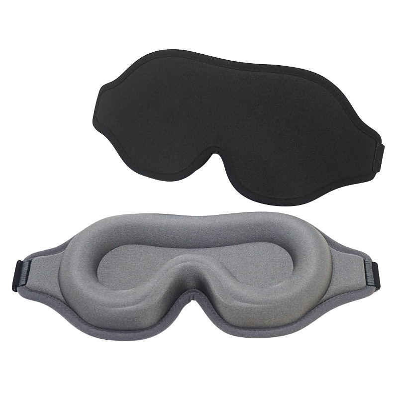 Factory wholesale 3d eye mask travel breathable sleep shading eye mask elastic band adjustable printed logo cross-border