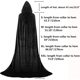 Black Halloween Cloak Medium Thick Cloak Hooded Velvet Coat Funny Coat Stage Coat Coat Coat