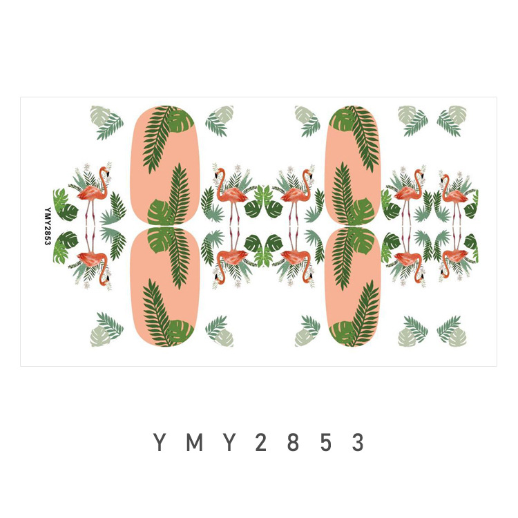 Cross-border new nail stickers series colorful natural flower nail decals YMY2853-2866