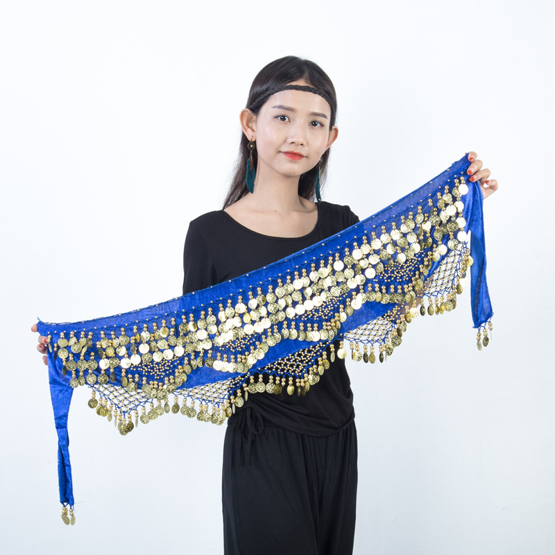 Spot Belly Dance Waist Chain Tribal Dance Hip Towel Indian Dance Performance Belt Waist Seal Stage Performance Practice Accessories