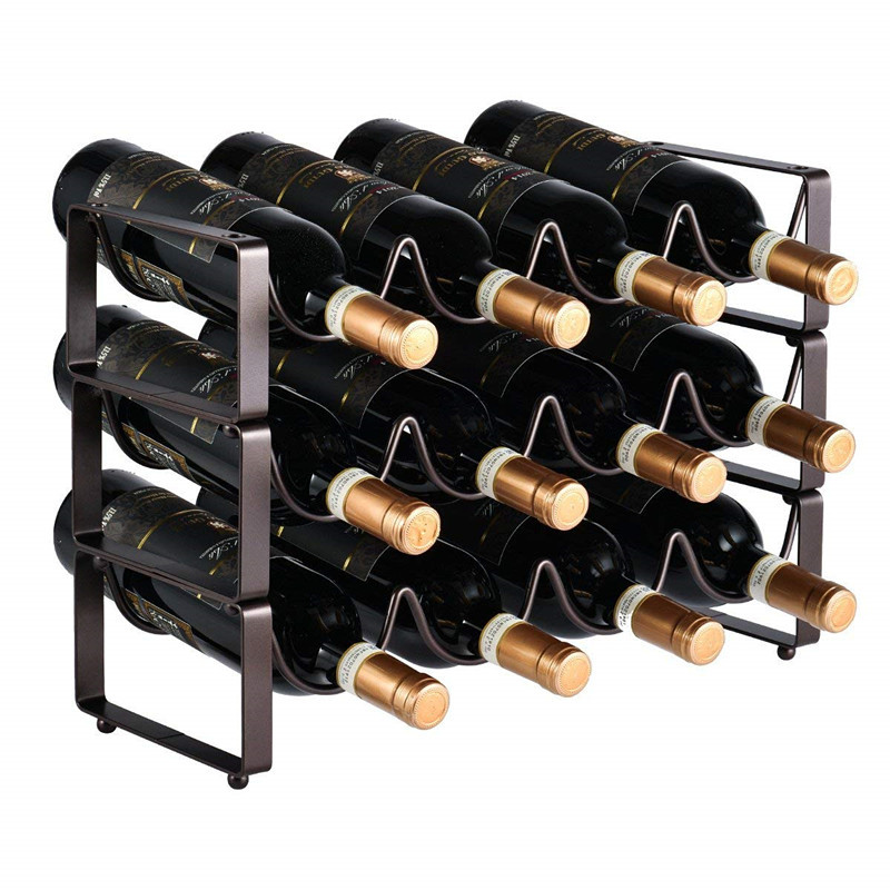 Wine Rack Iron Ornaments Wine Bottle Rack Stackable Wine Rack European Style Wine Rack Iron Wire Creative Wine Cabinet Display Rack