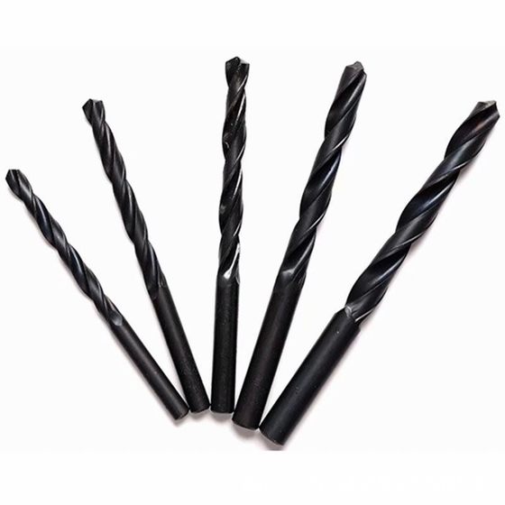 4241 rolled black drill high speed steel straight shank twist drill hot sale aluminum alloy plastic wood cardboard drilling operation