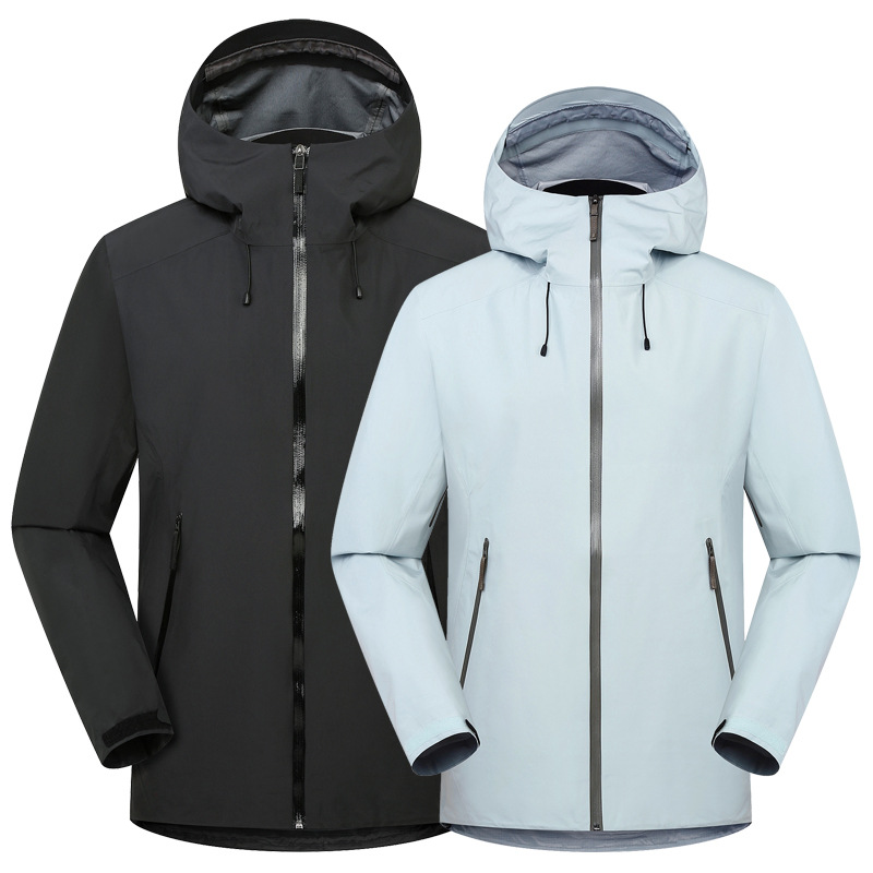 High-end single-layer assault clothing spring and autumn thin coat for men and women waterproof jacket warm ski mountaineering suit long sleeve coat