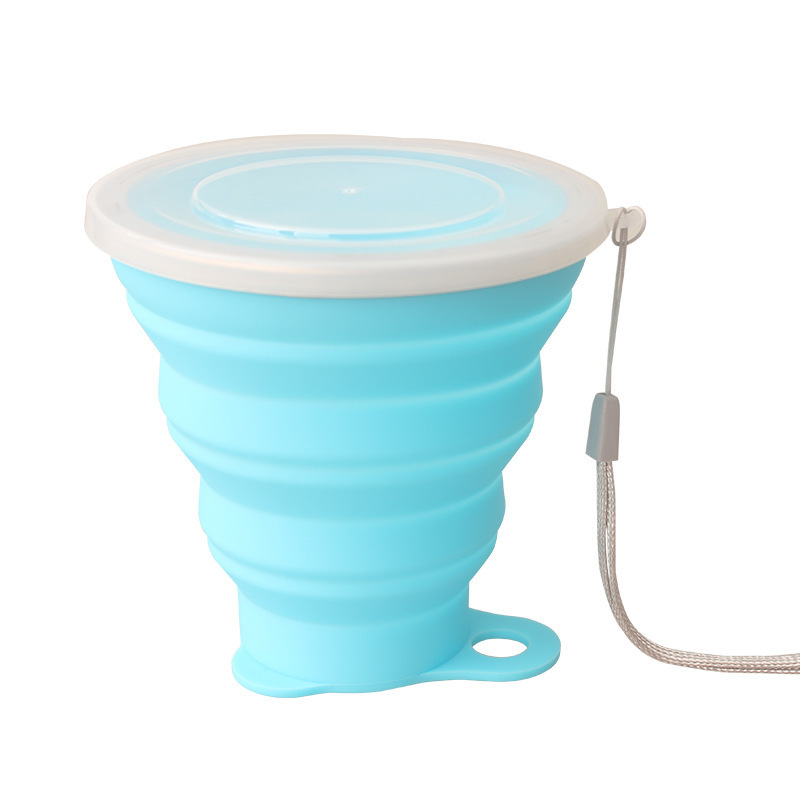 Amazon Горячие Продажи силиконовая складная чашка для воды портативная наружная Выдвижная чашка для воды кофейная силиконовая чашка для полоскания рта