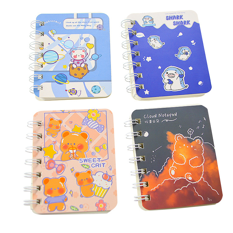 Oil painting scenery A7 coil book cute stationery student diary mini portable office notebook notebook