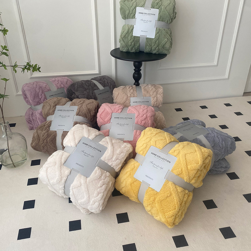 Thickened single-layer taffeta blanket flannel blanket milk velvet blanket office blanket gift blanket small blanket