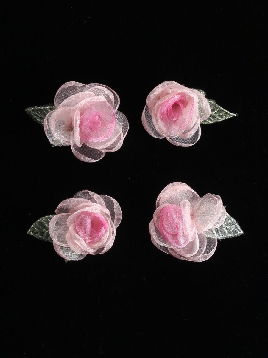 Super Fairy Mori Style Organza Rose Flower Hairpin Women's Spring New Style Side Clip High-grade Elegant Hair Accessories Headwear_voghion.com