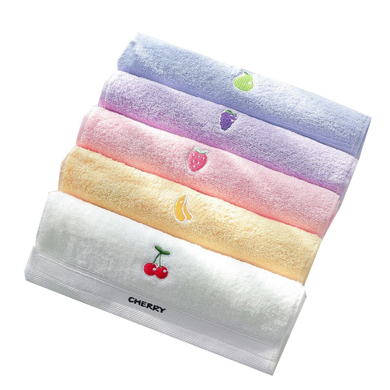 Jielia towel cotton children's towel cartoon fruit cute absorbent face towel can be set gift box manufacturers wholesale