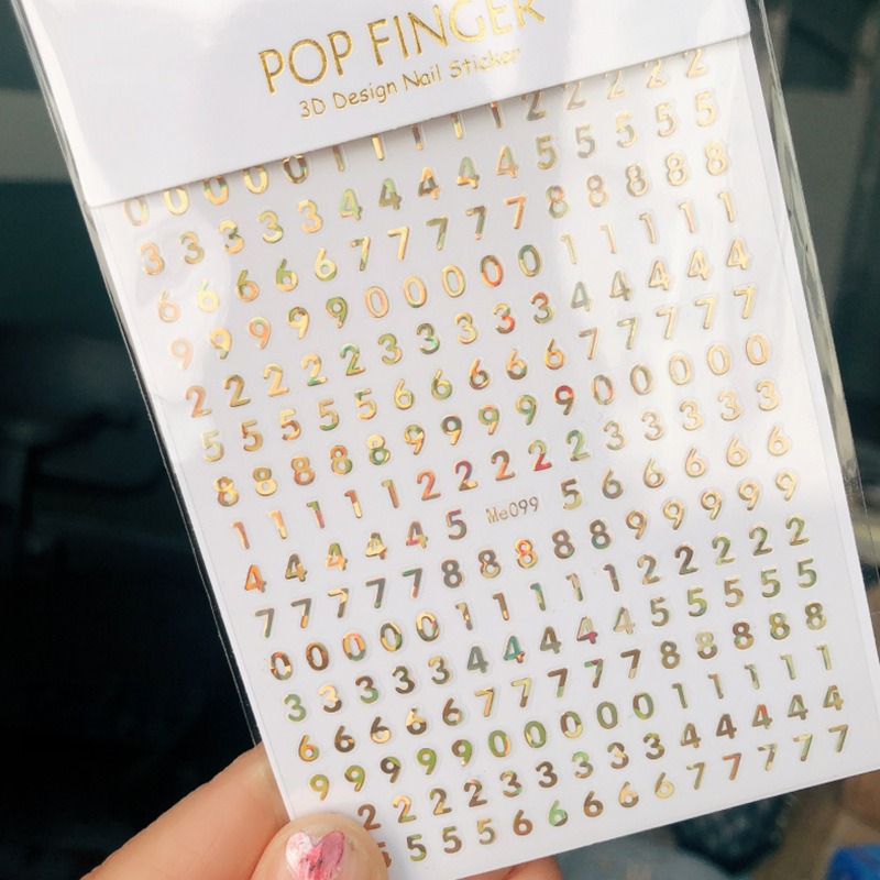 New Digital Nail Art Stickers Children's Hand Account Stickers Cross-border E-commerce Nail Art Accessories Digital Nail Art Stickers