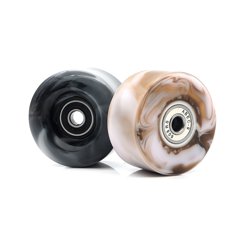 Double-row roller skates 5832 color mixing wheel double-color PU non-luminous wheel four-wheel roller skates 82A high-Elastic wheel